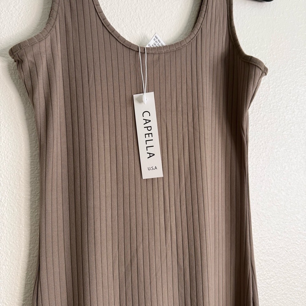 NWT Taupe Bodycon Jumpsuit (Box F) - Picture 3 of 7